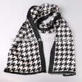 Arab Digital Printed Houndstooth 100% Silk Satin Men Silk Scarf